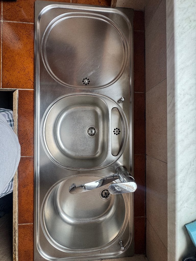 Inox Spoelbak, Huis en Inrichting, Ophalen, Gebruikt, Zilver