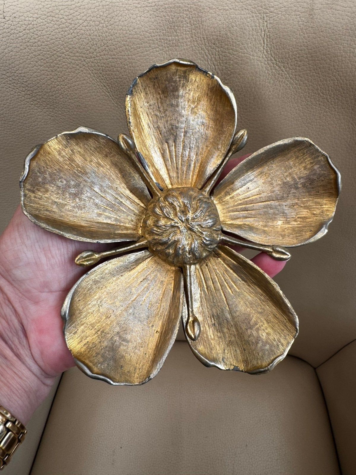 TAN asbak bloem Lotus, Ophalen of Verzenden, Gebruikt, Asbak