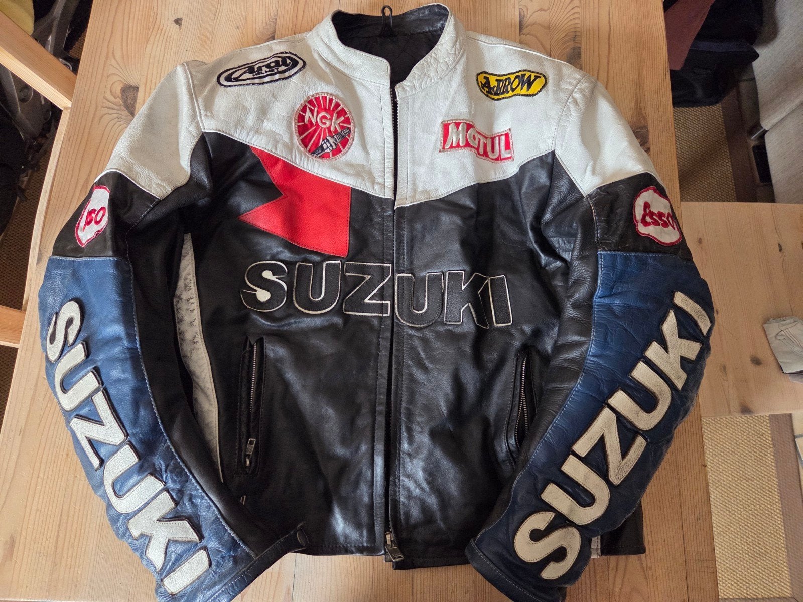 retro moto vest leer, Motoren, Ophalen