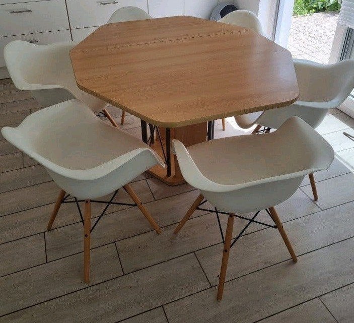 6 sièges baquets en très bon état, Enlèvement, Utilisé, Blanc, Bois