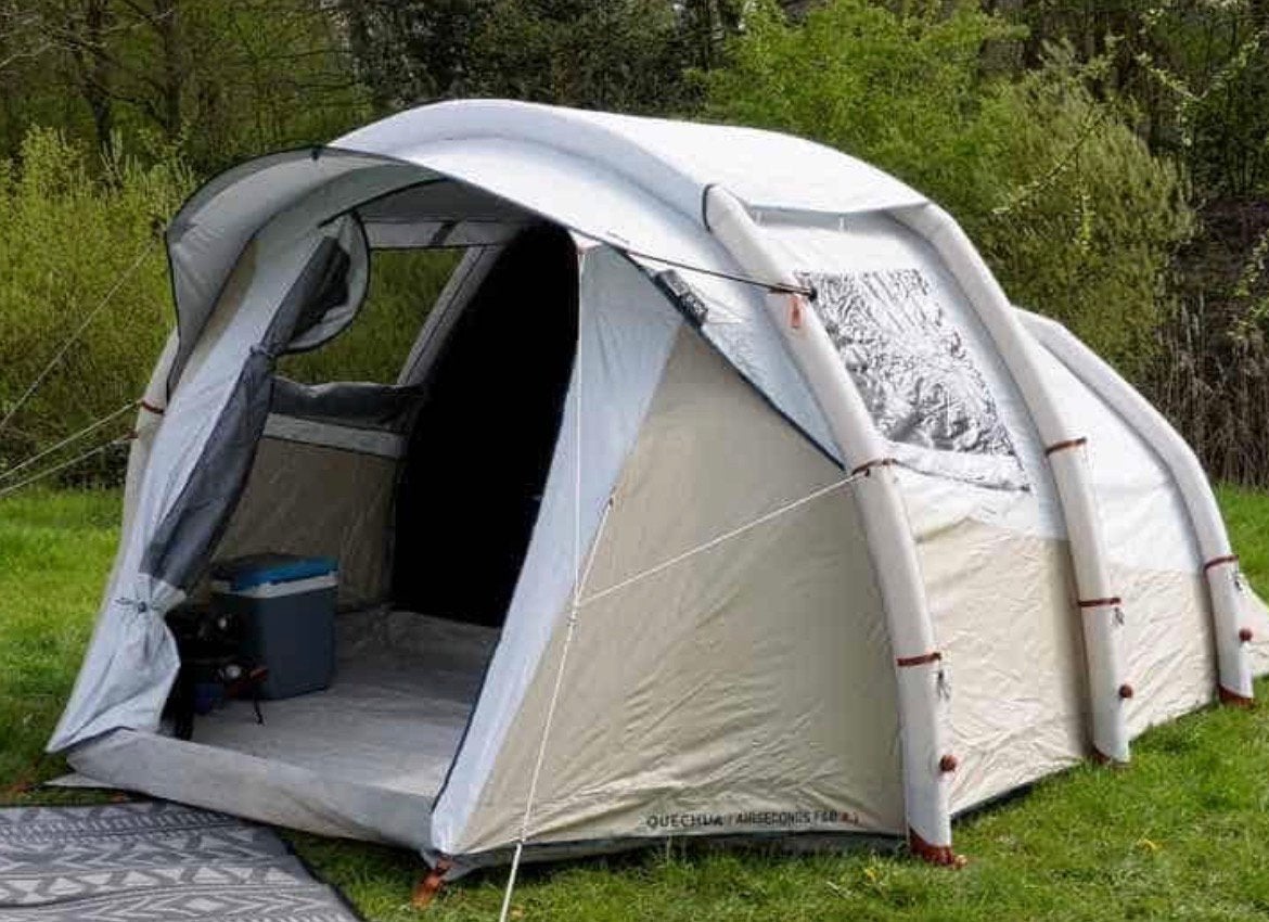 Quechua Air Seconds 4.1 Fresh and black, Caravans en Kamperen, Ophalen, Zo goed als nieuw