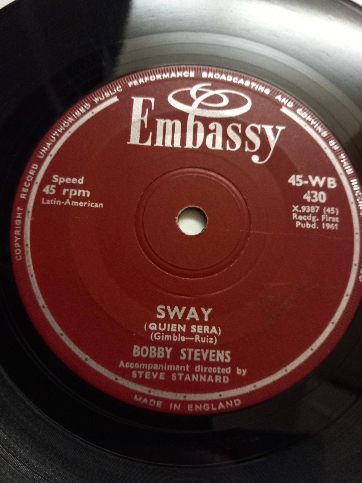 BOBBY STEVENS. POPCORN UK 45T, Cd's en Dvd's, Vinyl | Dance en House, Ophalen of Verzenden