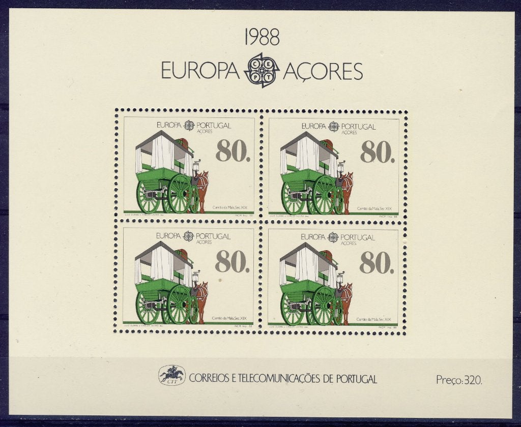 Açores 1988 - Bloc 9 de la CEPT **, Timbres & Monnaies, Envoi, Autres pays, Non oblitéré