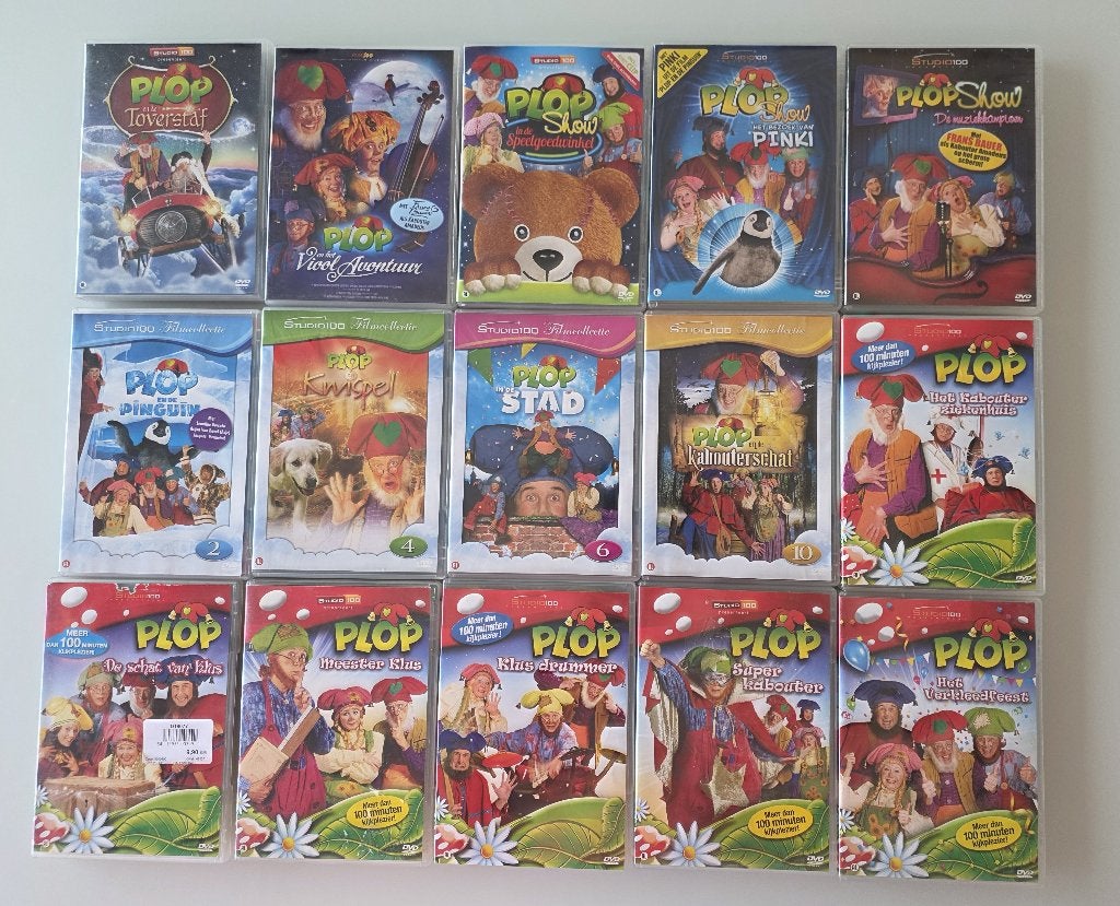 44 DVD 's Plop en Piet Piraat, Ophalen of Verzenden