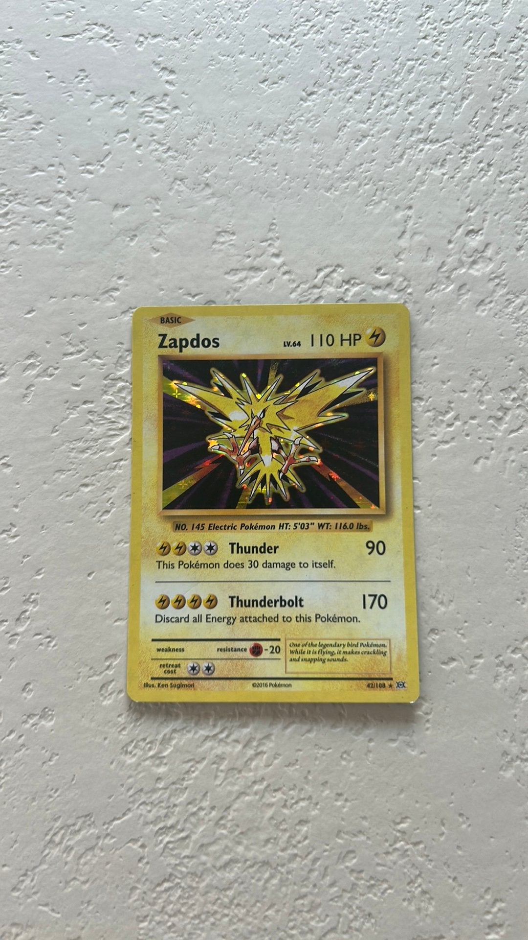 Zapdos, Hobby en Vrije tijd, Ophalen of Verzenden, Gebruikt, Losse kaart