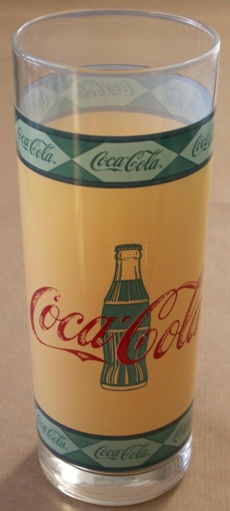 Grande bouteille en verre de Coca Cola à l'ancienne jaune, Collections, Enlèvement ou Envoi, Neuf