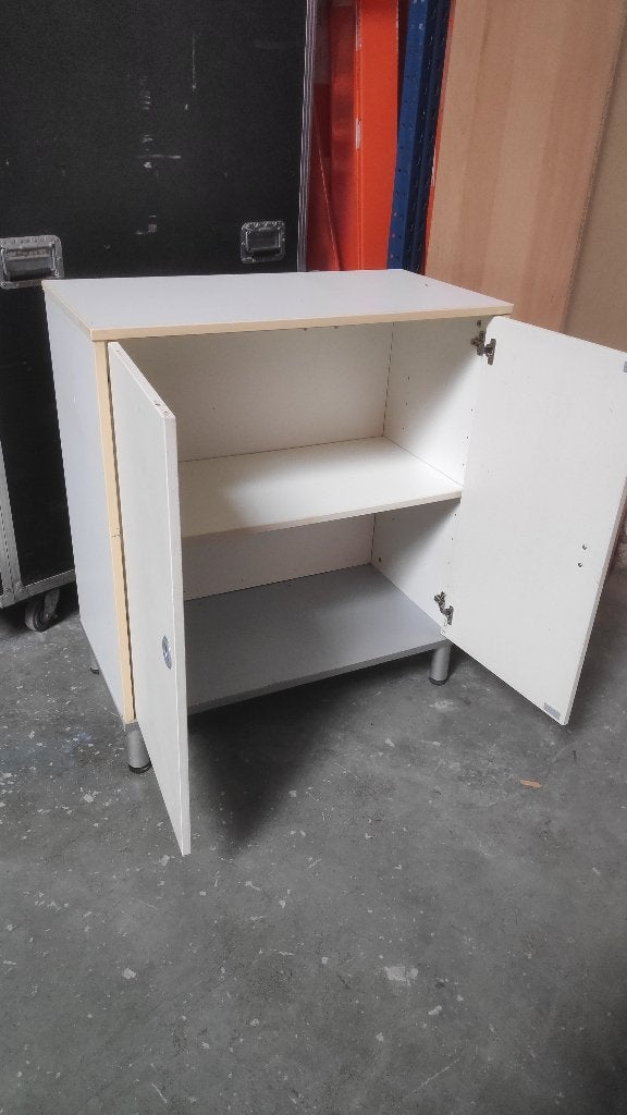 Armoire de rangement blanche en bois avec étagère, Maison & Meubles, 25 à 50 cm, Avec tablette(s), Enlèvement, Utilisé