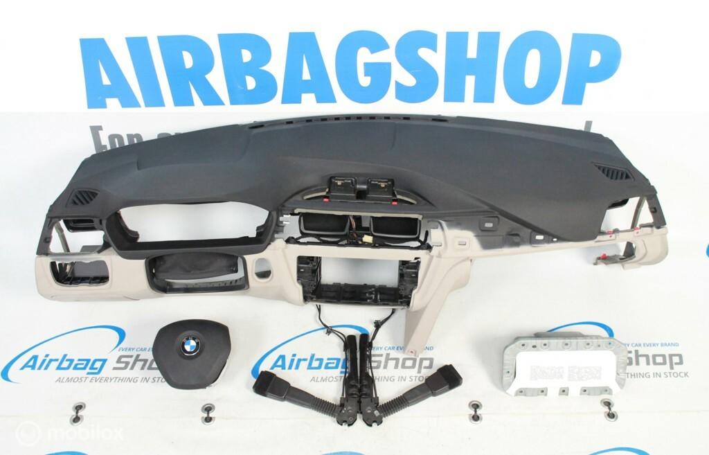 Airbag kit Tableau de bord noir beige BMW 3 F30 F31, Enlèvement ou Envoi, Utilisé