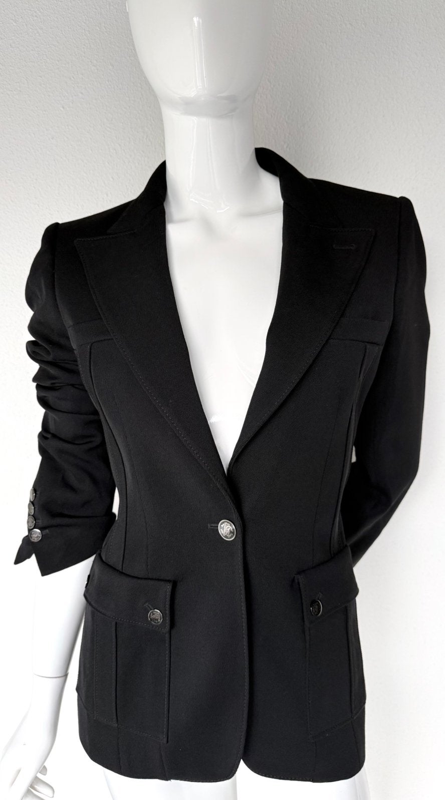 ROBERTO CAVALLI ZWARTE WOLLEN BLAZER MAAT 40 NEW €980,- 💖, Maat 38/40 (M), Zwart, Ophalen of Verzenden, Zo goed als nieuw