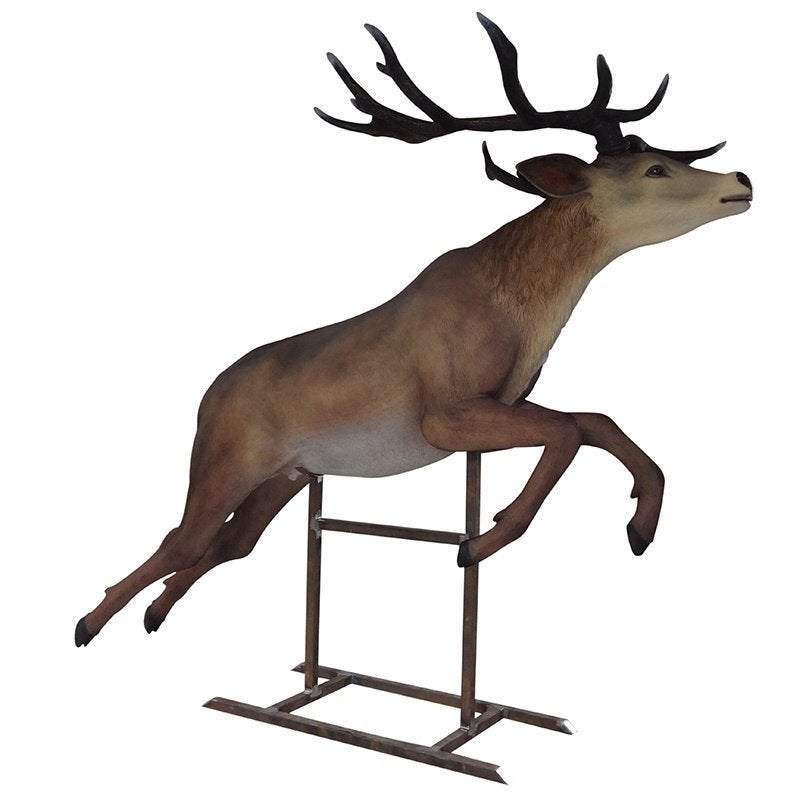 Flying reindeer on metal base – Rendier beeld 289 cm, Ophalen, Nieuw