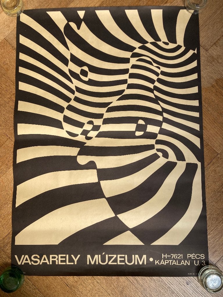 Poster du musée Vasarely (zèbre), Enlèvement ou Envoi, Rectangulaire vertical, Utilisé, Autres sujets/thèmes