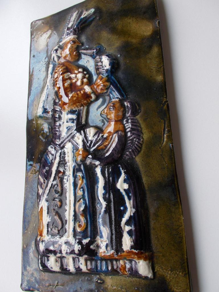 Mooie antieke geglazuurde tegels, Antiek en Kunst, Ophalen of Verzenden