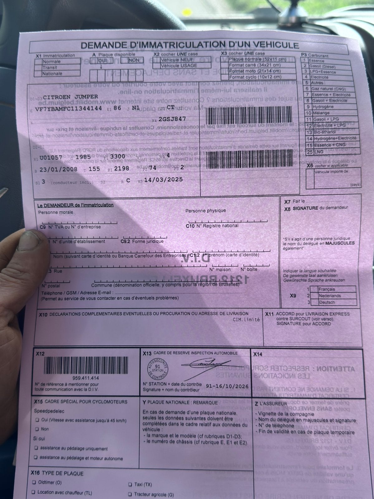 Citroën jumper 2.2 hdi pret a immatriculé, Autos, Particulier, Jumper, Achat