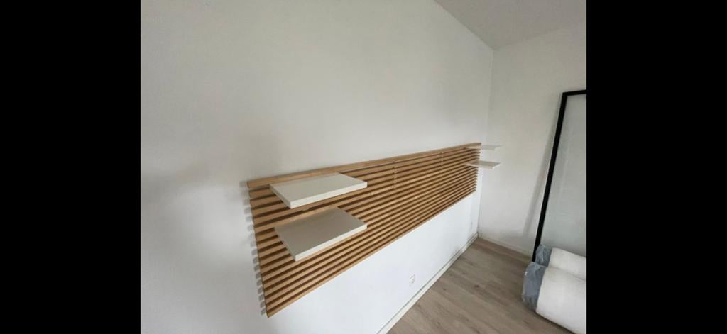 Houten hoofd boord tweepersoonsbed, goede staat, Huis en Inrichting, Slaapkamer | Bedden, Ophalen