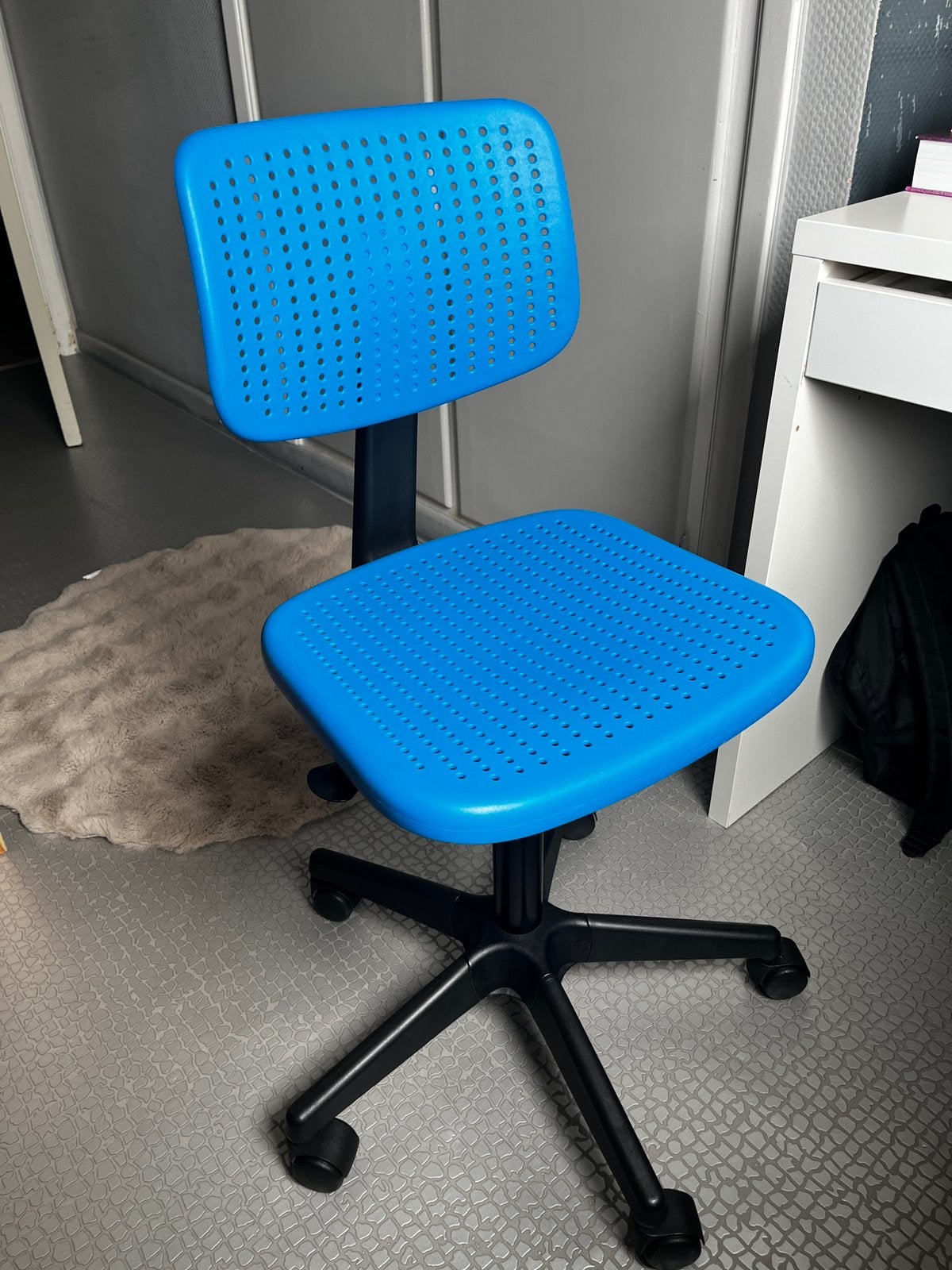 Bureaustoel, Ophalen, Zo goed als nieuw, Blauw, Bureaustoel