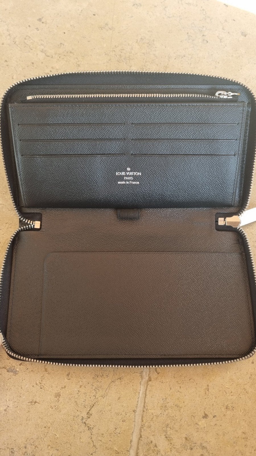 Louis Vuitton Zippy Wallet zwart leer – Made in France, Autres marques, Cuir, Comme neuf, Noir