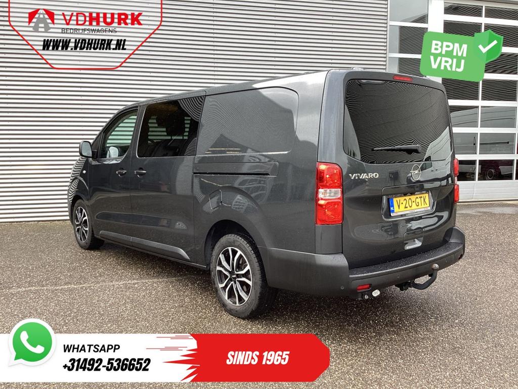 Opel Vivaro 2.0 180 pk Aut. DC Dubbel Cabine 2xSchuifdeur/ 2, Auto's, Automaat, Bedrijf, 198 g/km, Zilver of Grijs