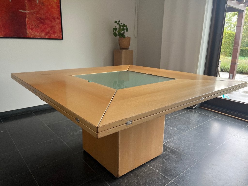 Tafel eetkamer - Cirkante tafel Van Den Berghe-Pauvers, Ophalen, Strak, Gebruikt, Vierkant