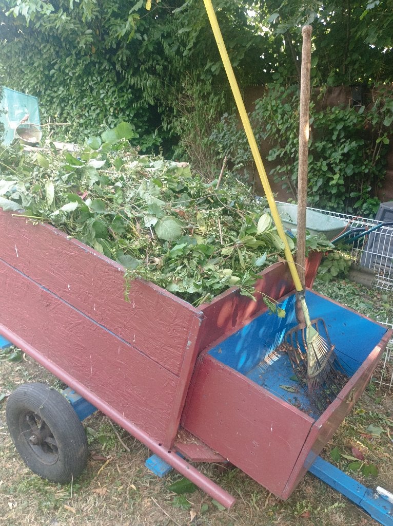 Petite remorque de jardin., Enlèvement, À deux roues