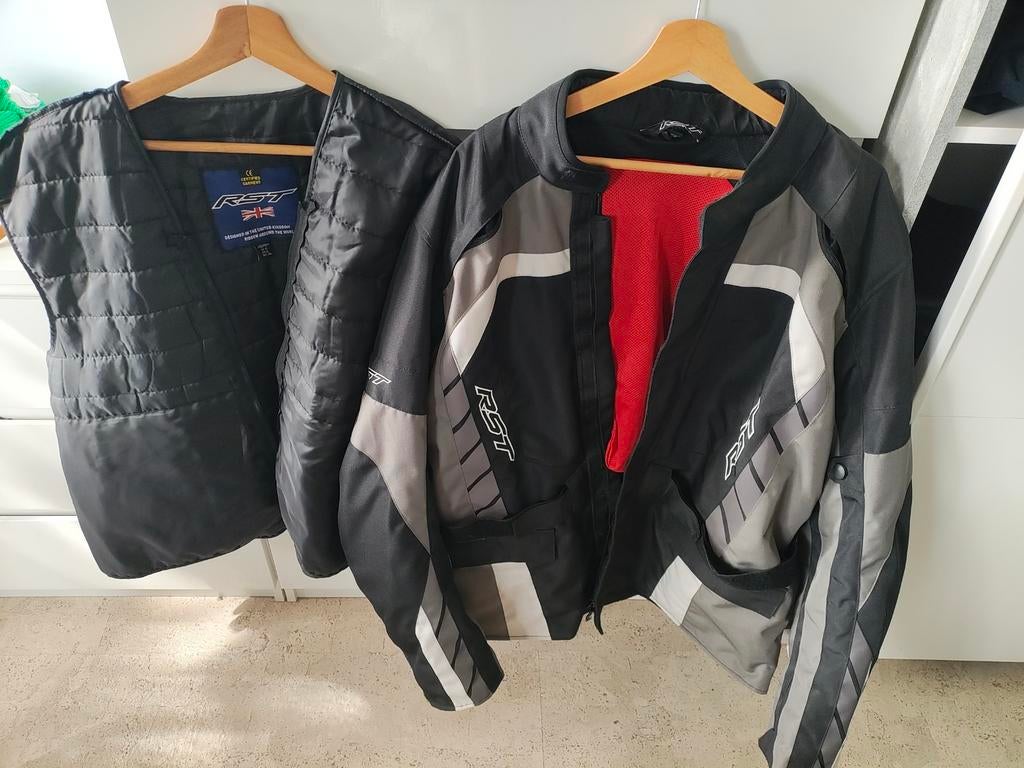 Dubbele motorjas (met uitneembare bodywarmer) 4xl, Motoren, Kleding | Motorkleding, Jas | textiel, Heren, RTS, Ophalen of Verzenden