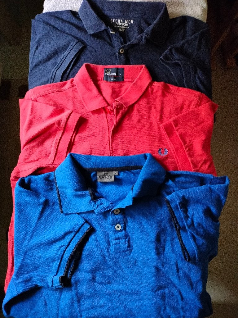 lot 3 polo's t-shirts 152 blauw rood, Enfants & Bébés, Vêtements enfant | Taille 152, Enlèvement ou Envoi, Comme neuf