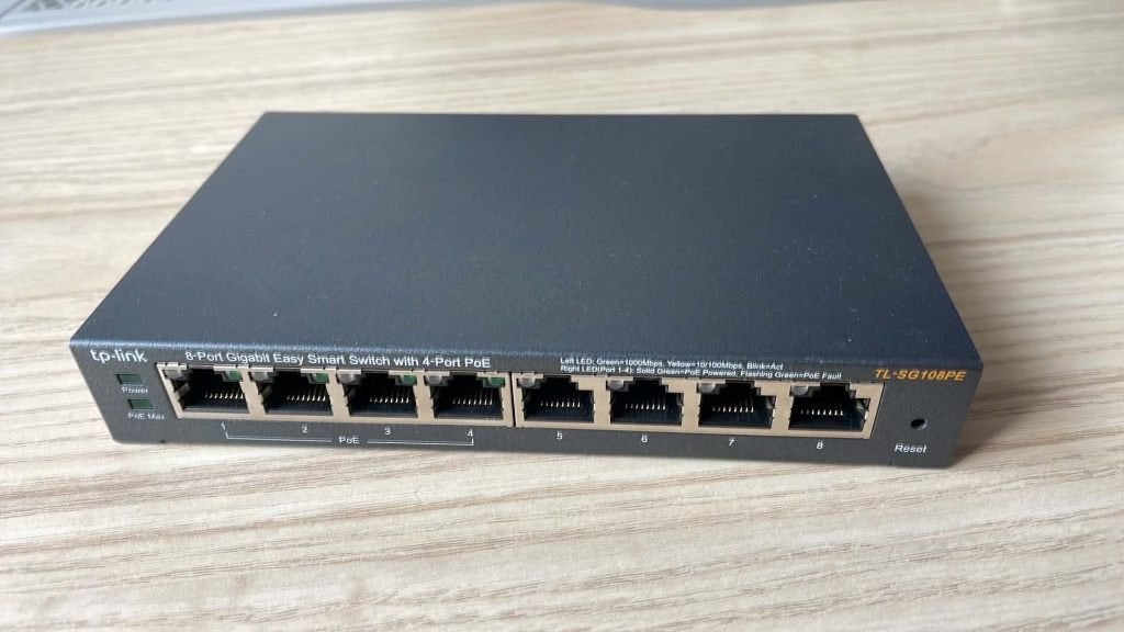 TP-Link TL-SG108PE 8-poorts Gigabit PoE Managed Switch, Informatique & Logiciels, Enlèvement ou Envoi, Utilisé