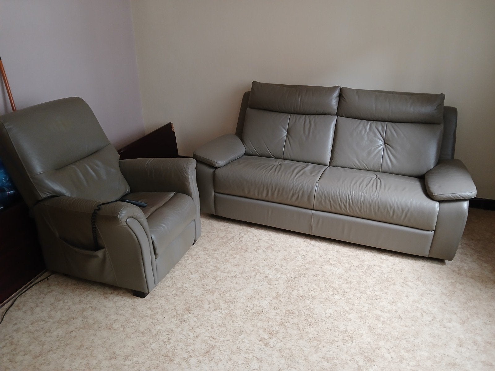 fauteuil 3 places et fauteuil relax 1 place, Maison & Meubles, Fauteuils, Enlèvement, Comme neuf, Cuir