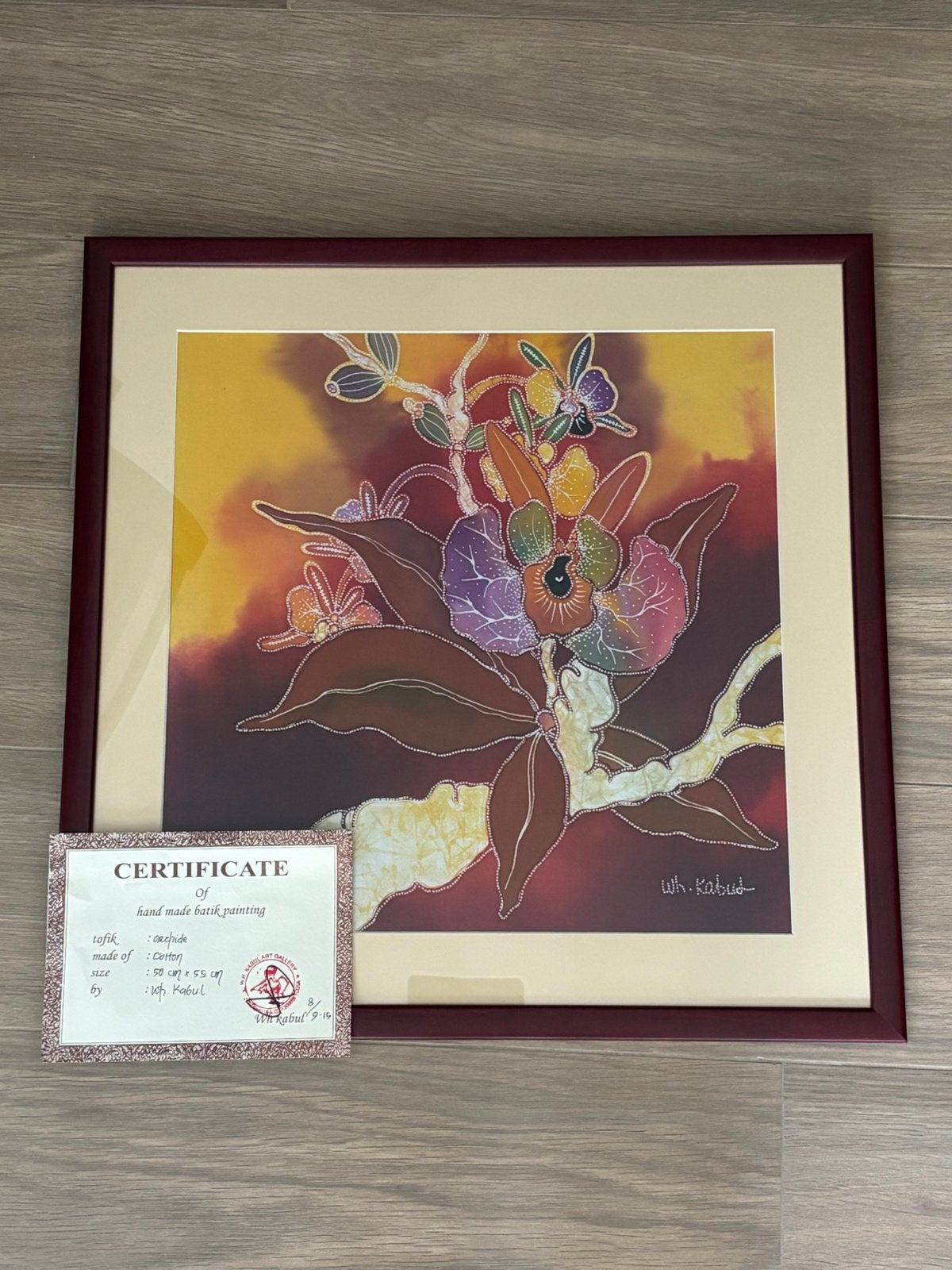 Batik schilderij, Antiek en Kunst, Ophalen, Schilderij