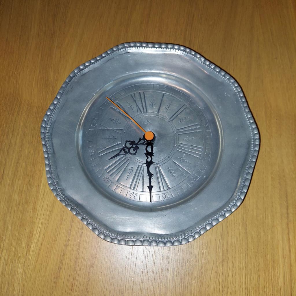 Horloge Vintage en étain., Enlèvement