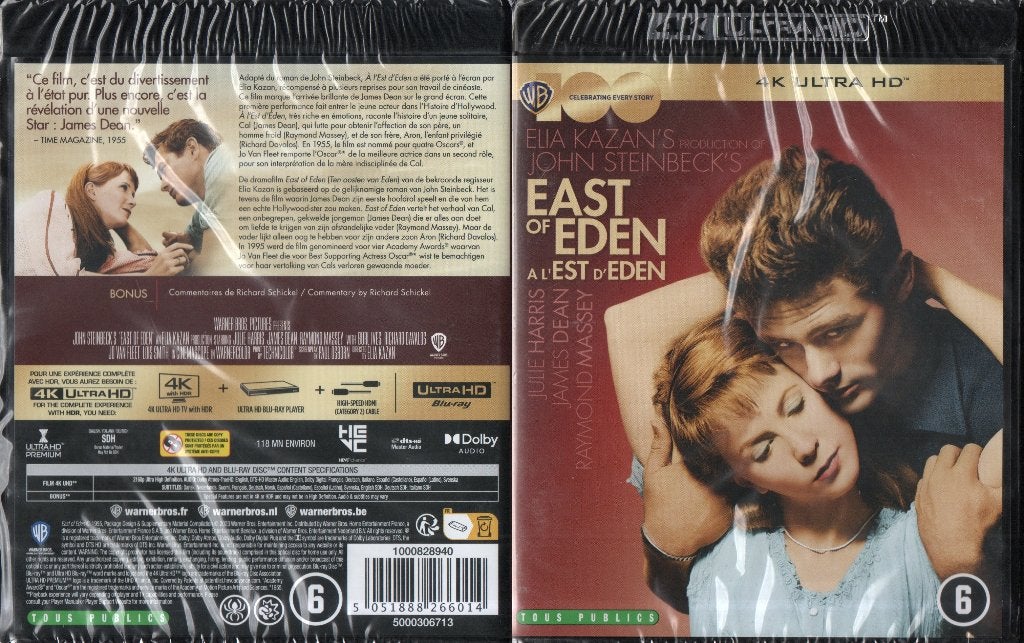 east of eden (4K ultra hd) nieuw, Cd's en Dvd's, Film, Drama, 4K Ultra HD Blu-ray, Ophalen of Verzenden