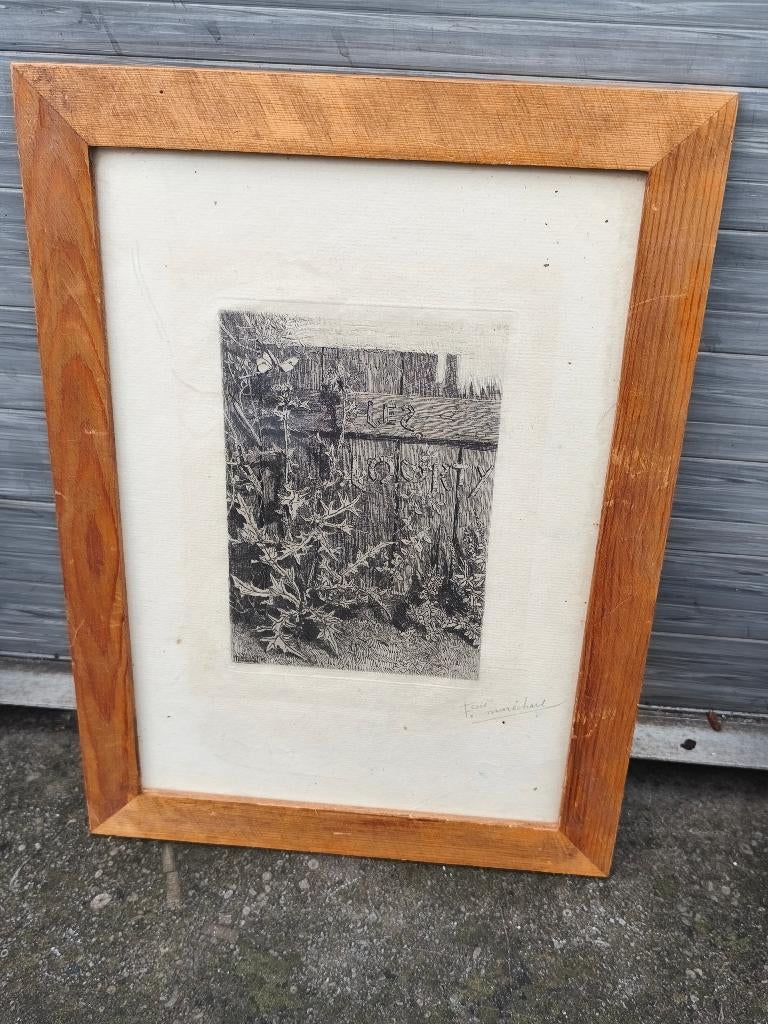 Gravure signe Francois marechal, Enlèvement ou Envoi