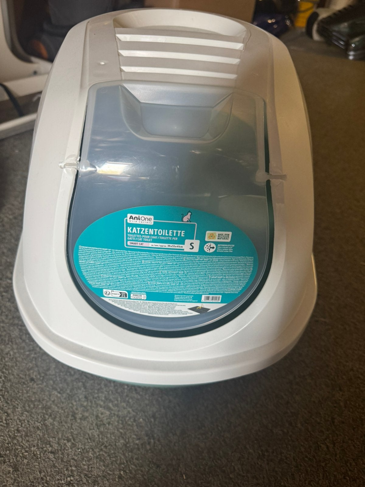 Kattenbak licht groen S, Ophalen, Zo goed als nieuw