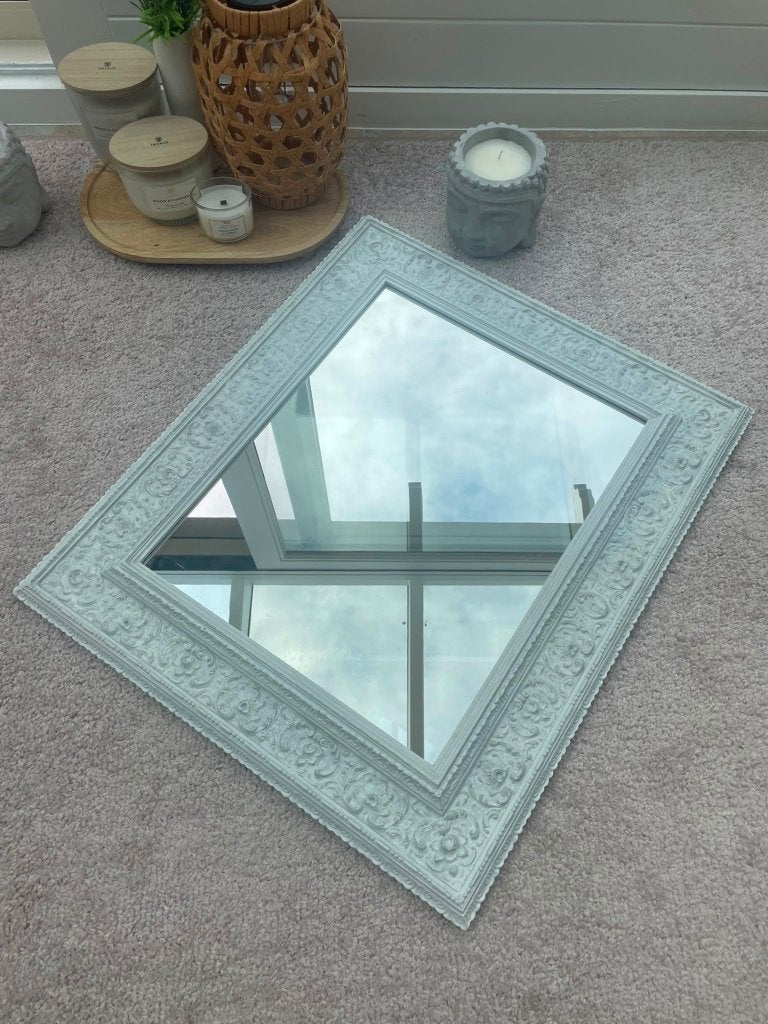 miroir style baroque blanc / patiné, Enlèvement, Rectangulaire