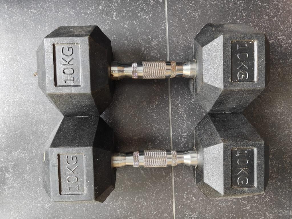 Dumbbell set 2x10kg, Sport en Fitness, Fitnessmaterialen, Ophalen, Zo goed als nieuw, Dumbbell