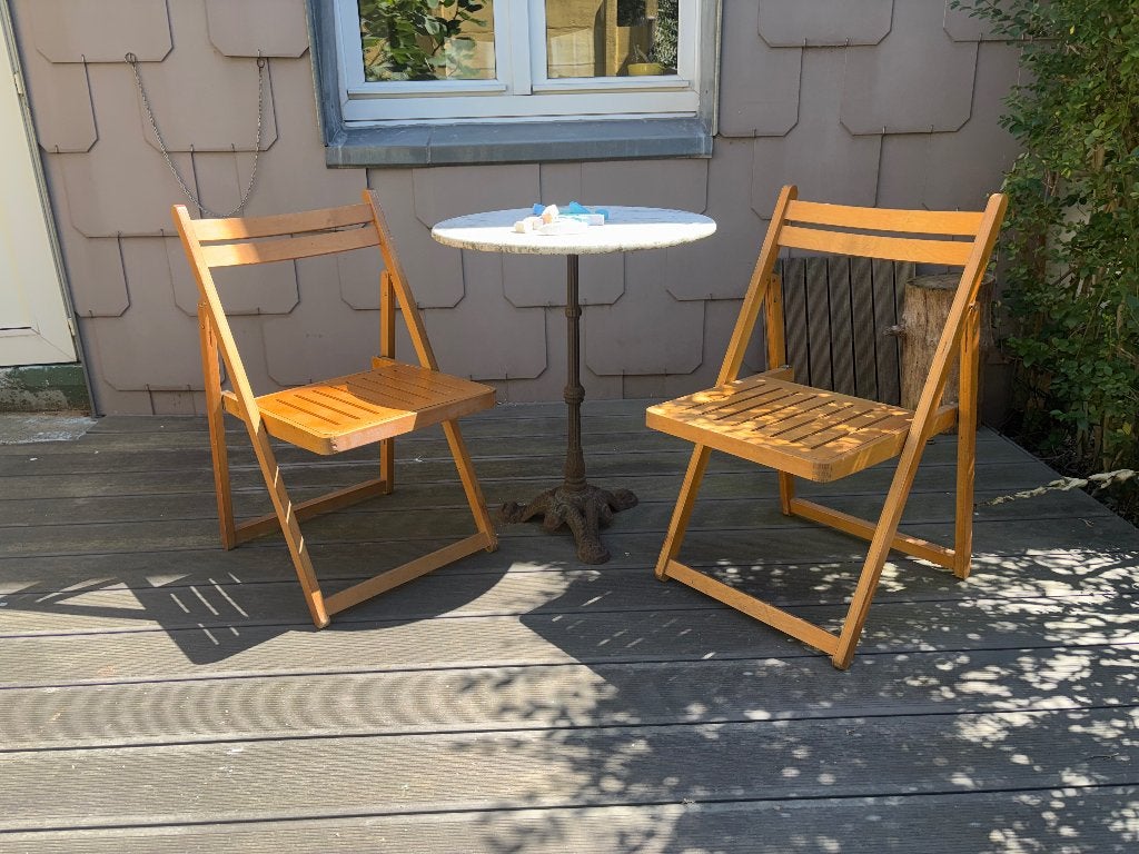 Deux chaises pliantes vintage, Autres couleurs, Vintage, Comme neuf, Deux