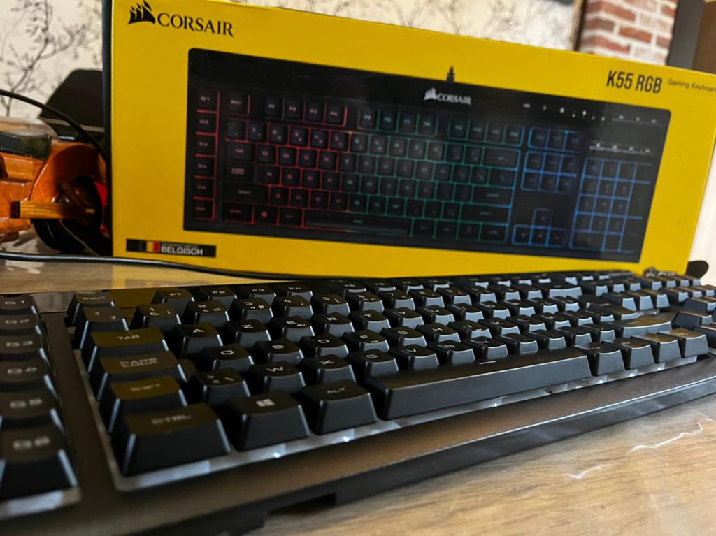 Corsair k55 rgb (azerty), Computers en Software, Toetsenborden, Ophalen, Gaming toetsenbord, Azerty, Zo goed als nieuw