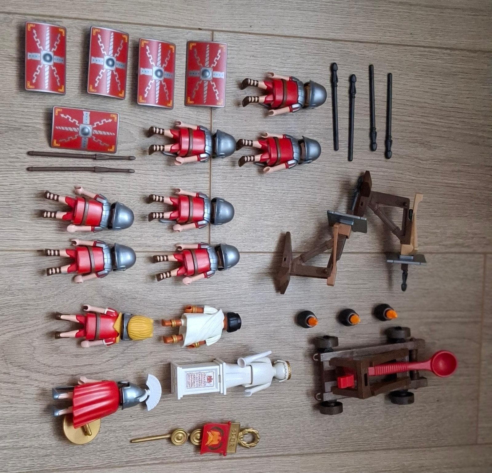 Playmobil geobra L'armée romaine avec catapulte et baliste, Historique, Enlèvement ou Envoi, Comme neuf, Kit complet