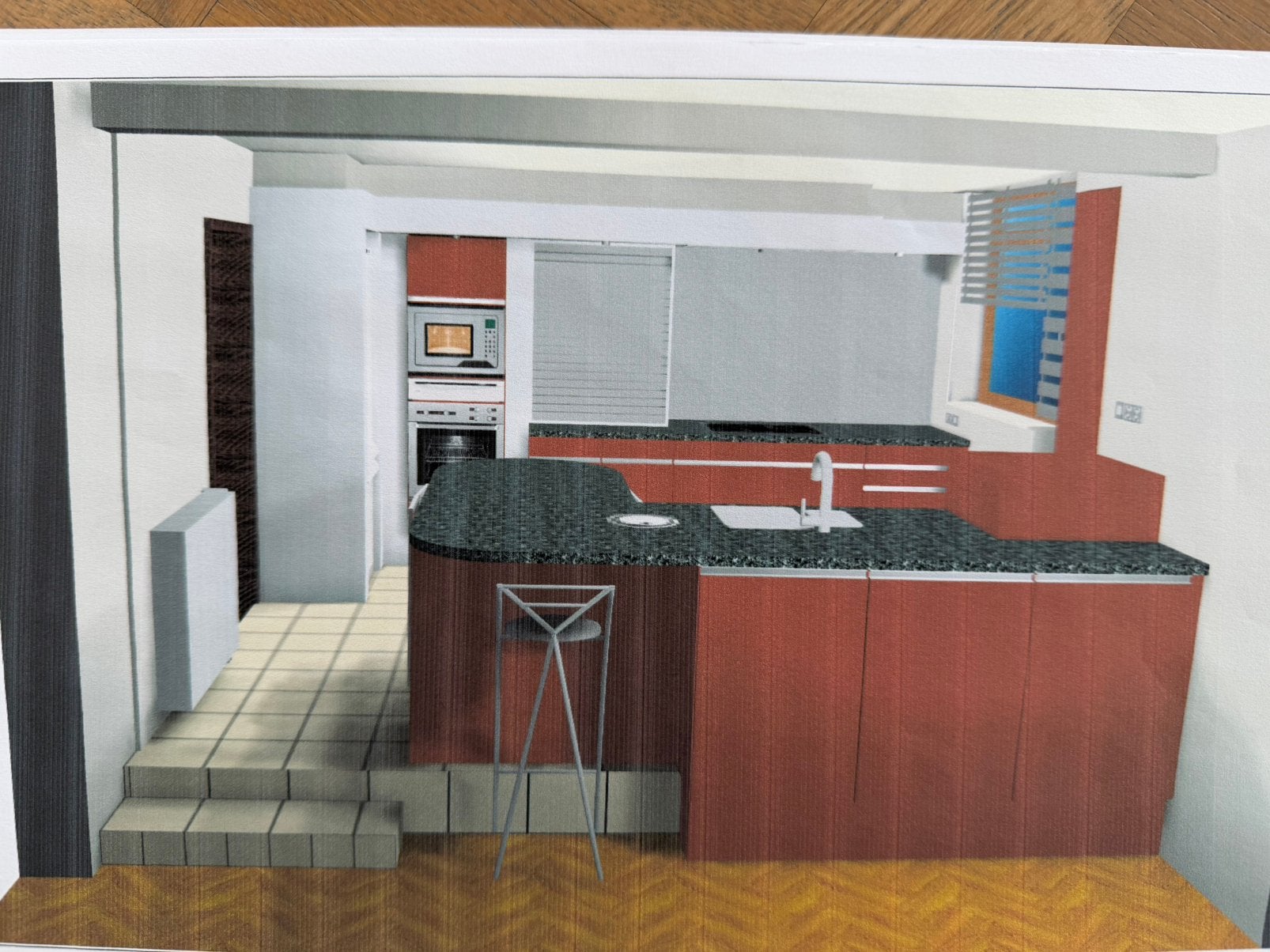 Cuisine Siematic, Maison & Meubles, Rouge, Sans poignée, Granit ou Pierre, Enlèvement