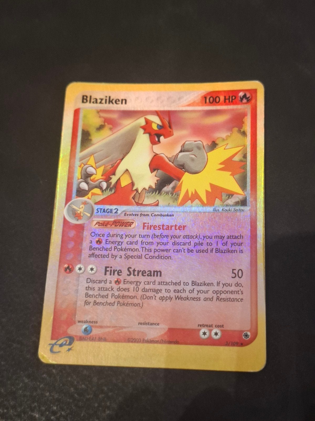 Carte Pokémon - Blaziken (3/109) - EX Ruby & Saphir (2003), Enlèvement ou Envoi