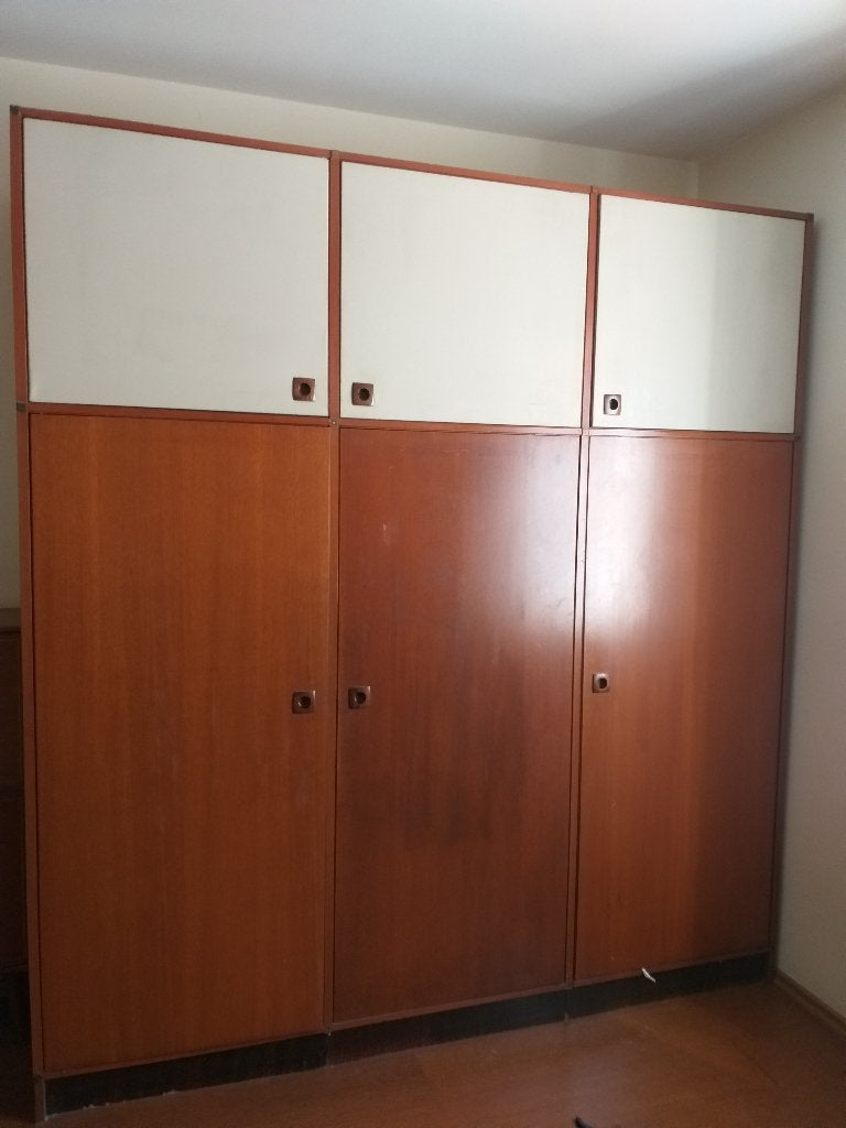 armoires et lit en bois brun, Enlèvement, Utilisé, Queen size