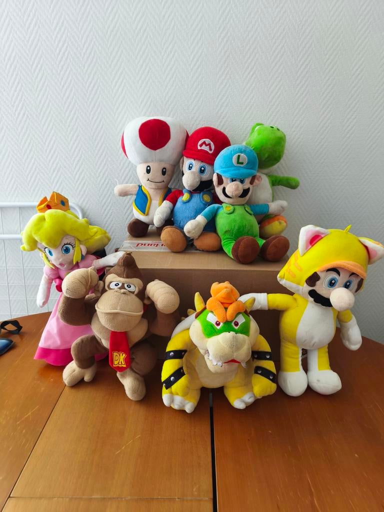 Mario, Luigi et co, lot de peluche 30 cm, Enlèvement