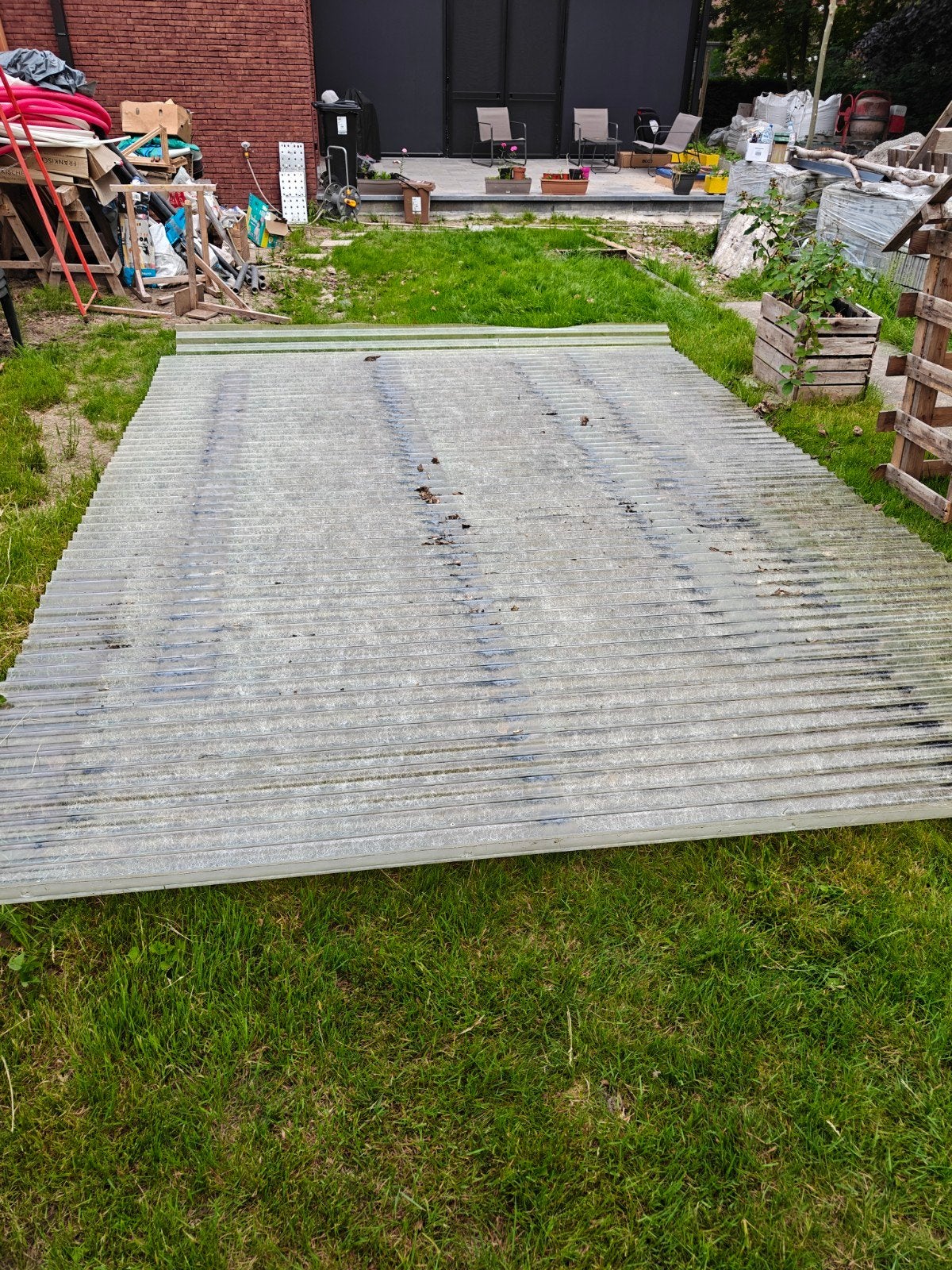 Pvc golfplaat 4.3x3 m in gebruikte toestand., Enlèvement, Tôle ondulée