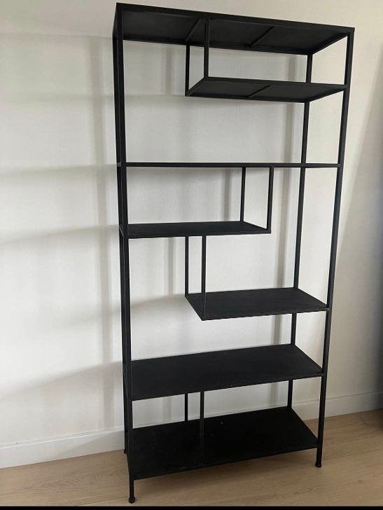 Light & Living Zwart Metalen Rek - Modern Design, Huis en Inrichting, Ophalen, Gebruikt, Zwart, Metaal