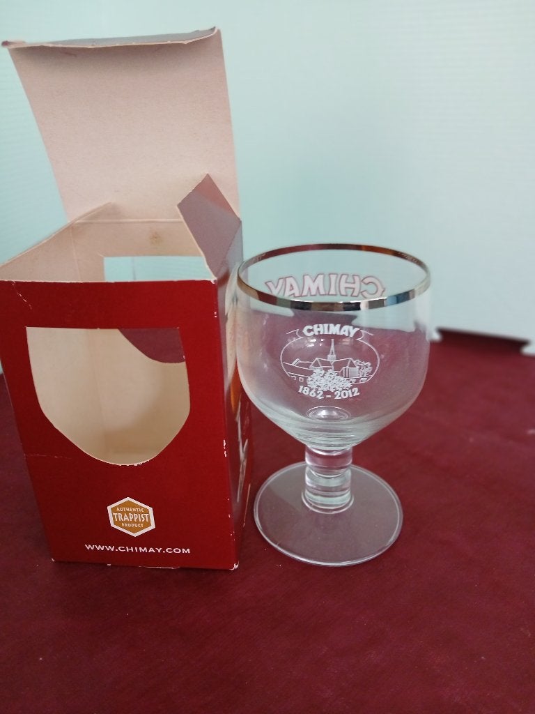 Verre de dégustation 17,5 cl CHIMAY 1862 - 2012 avec boite, Collections, Marques de bière, Enlèvement ou Envoi, Comme neuf, Verre ou Verres