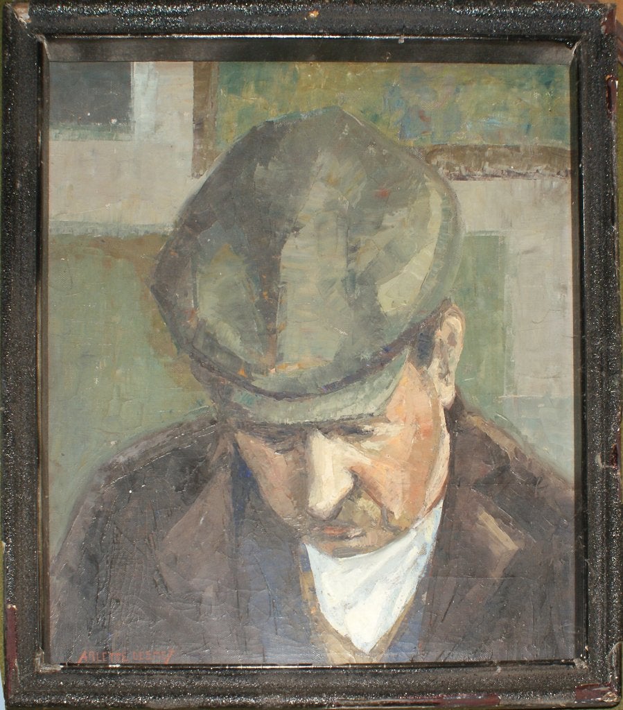 Arlette Desmet: Portret ca. 1920 (O/D, 41 x 45 cm), Antiquités & Art, Enlèvement ou Envoi, Signé