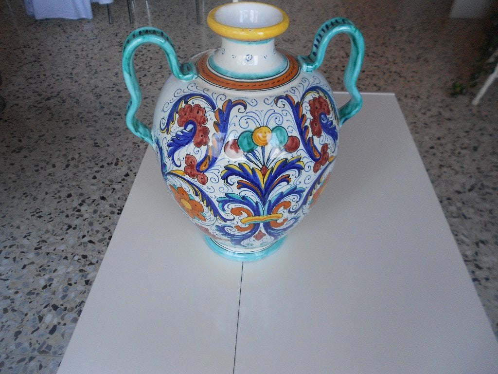 vase signé DERUTA haut 37 cm, Enlèvement