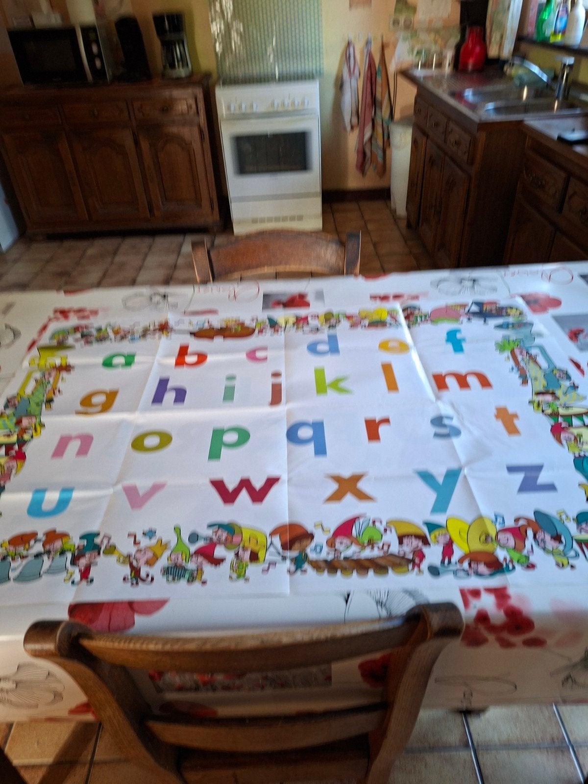 Alfabetposter Klein en gedrukt., Ophalen of Verzenden