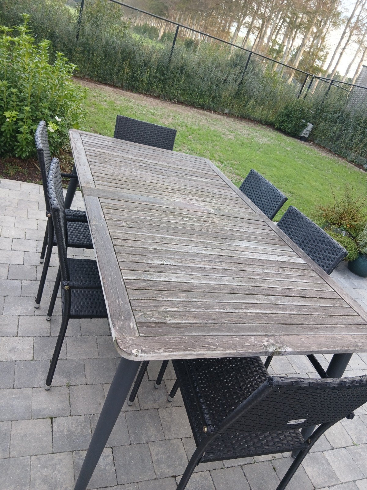 tuintafel, Tuin en Terras, Ophalen, Gebruikt, Rechthoekig, Hout
