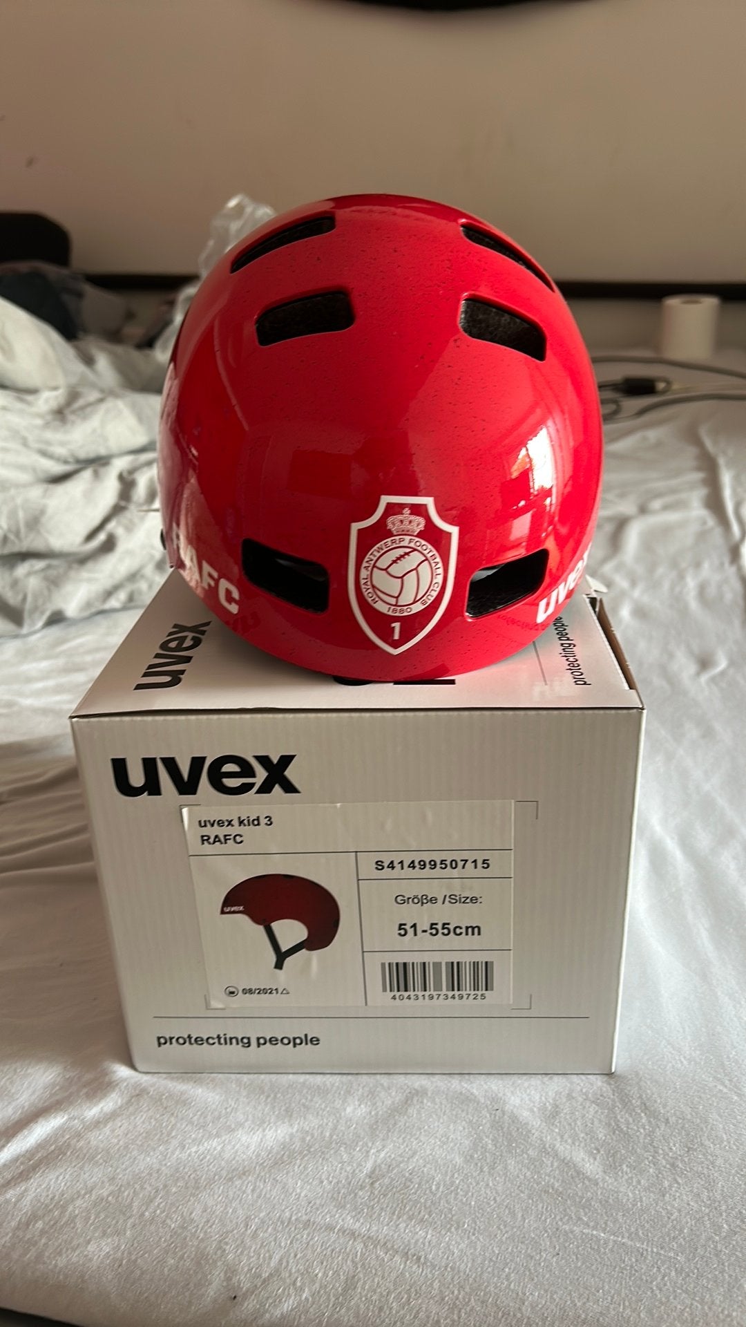 Uvex kid 3 RAFC kinderhelm, Fietsen en Brommers, Fietsaccessoires | Fietshelmen, Ophalen, Nieuw, Jongen of Meisje