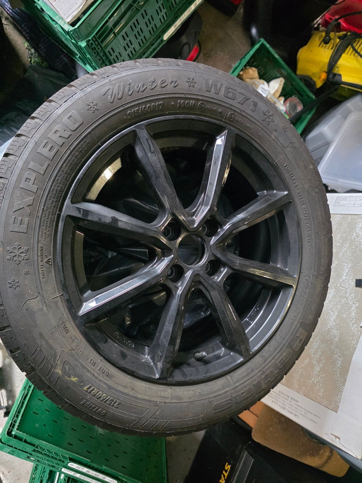 Pneus + jantes alfa romeo junior et peugeot 2008 215/60r17, Neuf, Véhicule de tourisme, Enlèvement, Pneus hiver